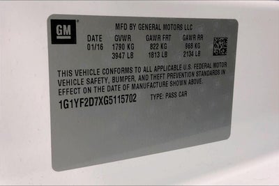 2016 Chevrolet Corvette 3LT