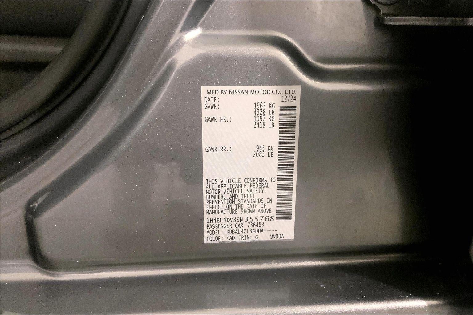 2025 Nissan Altima SV