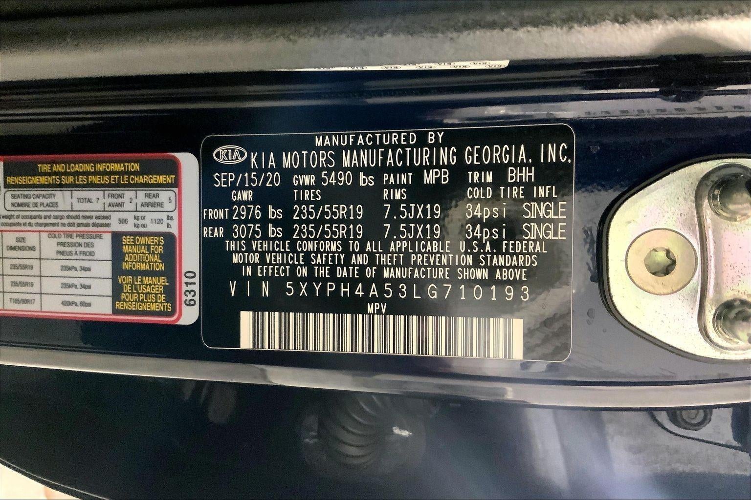 2020 Kia Sorento EX V6