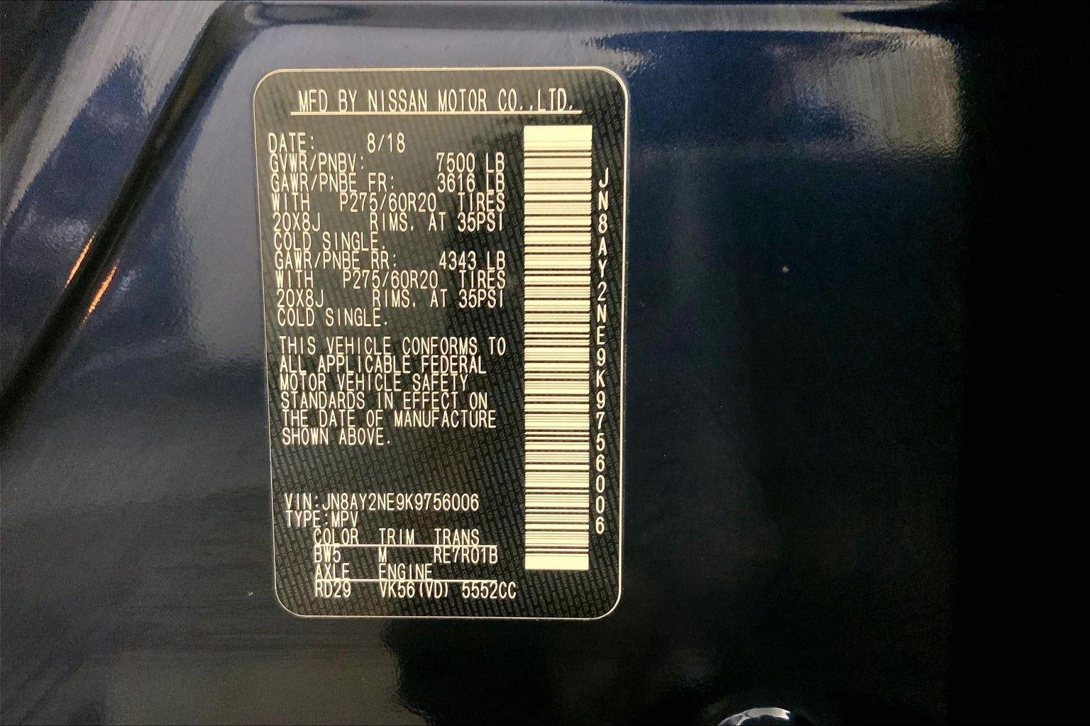 2019 Nissan Armada Platinum