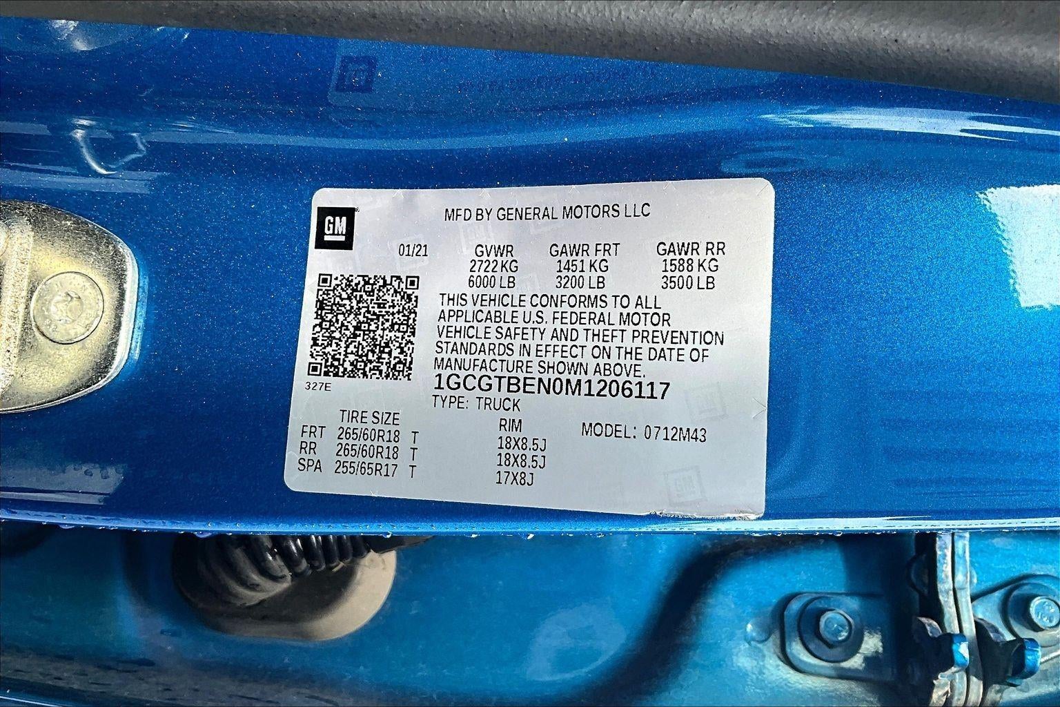 2021 Chevrolet Colorado 4WD Work Truck