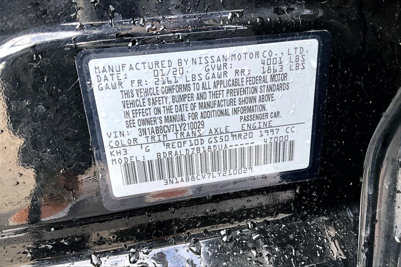 2020 Nissan Sentra SV