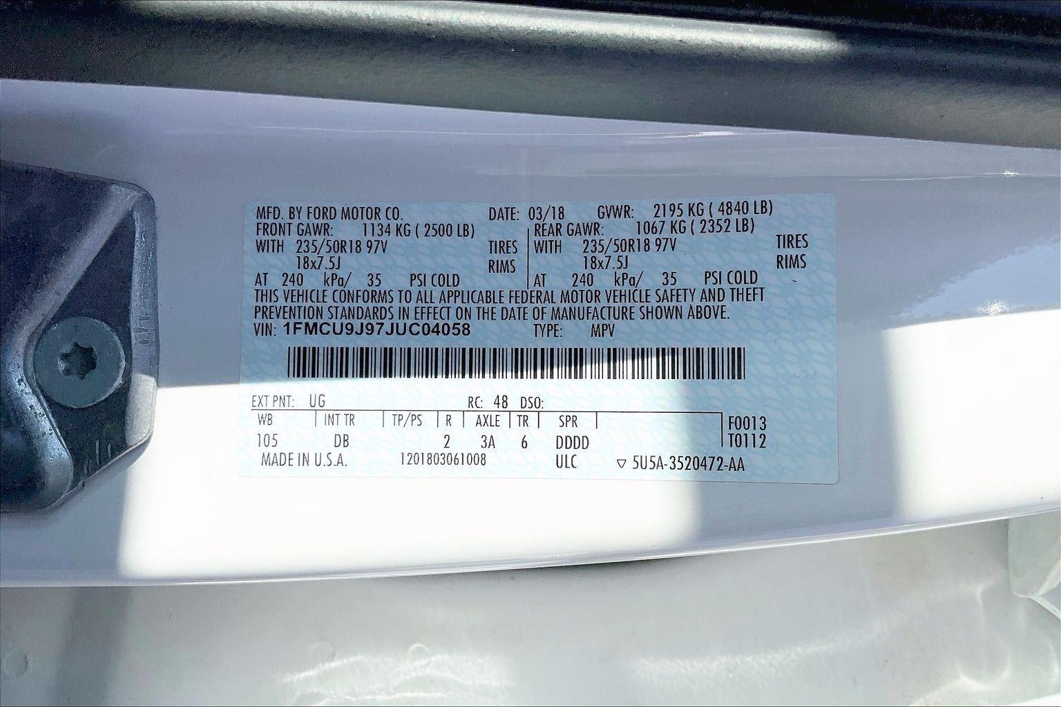 2018 Ford Escape Titanium