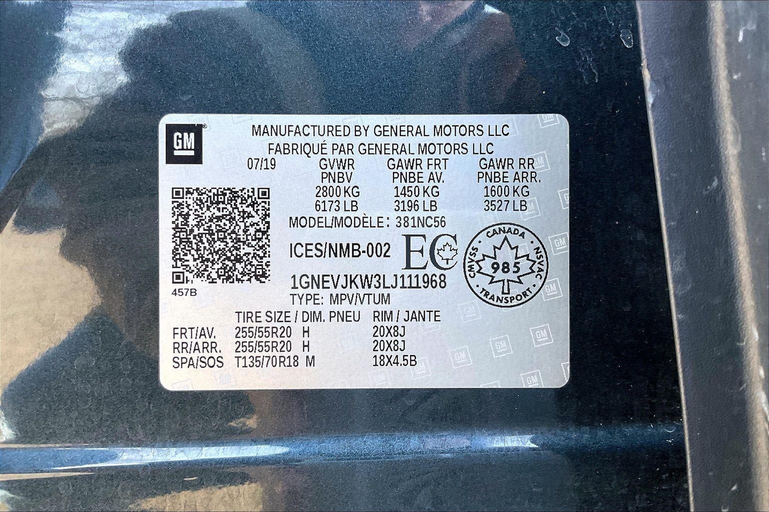 2020 Chevrolet Traverse RS