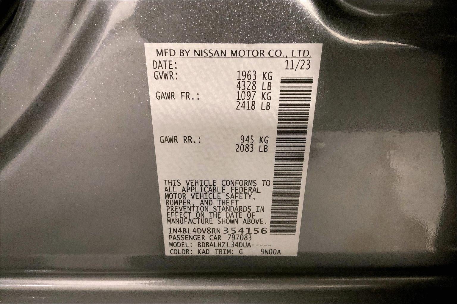 2024 Nissan Altima 2.5 SV