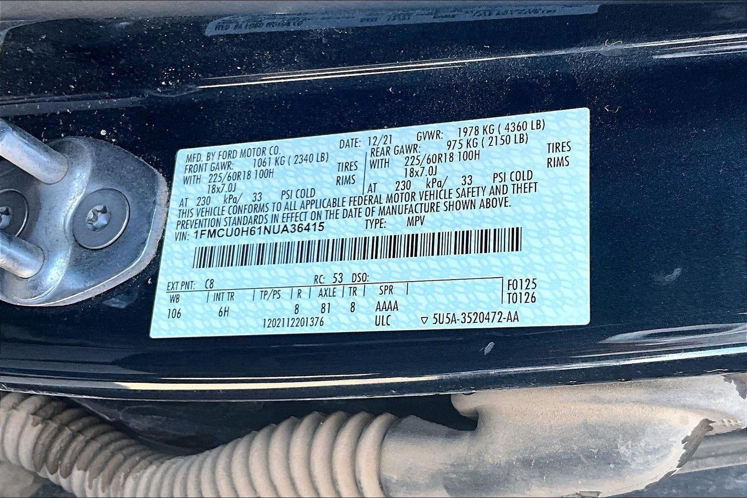 2022 Ford Escape SEL