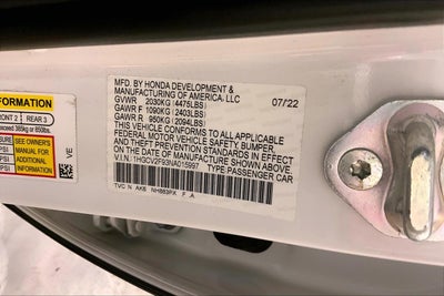 2022 Honda Accord Sedan Touring