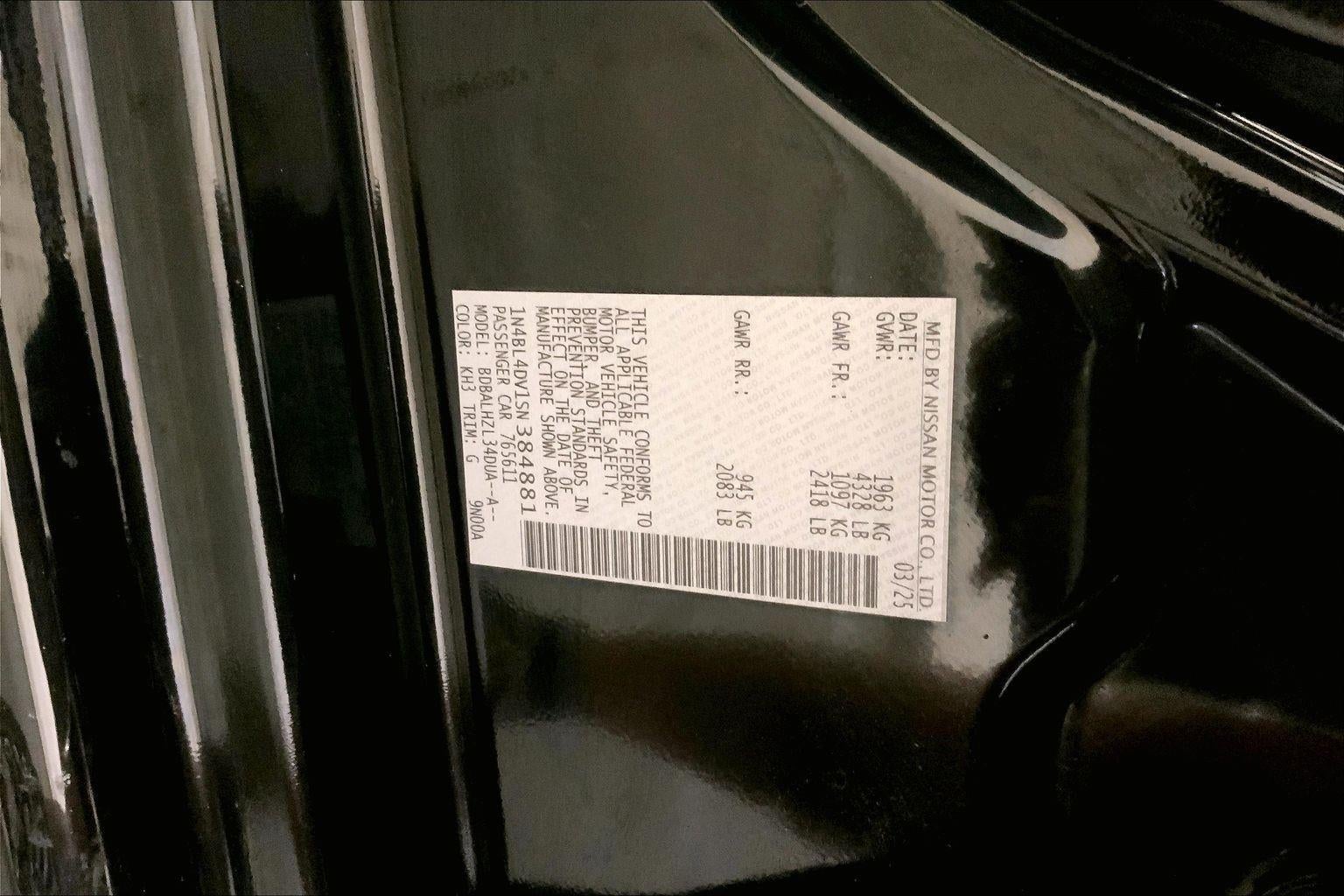 2025 Nissan Altima SV