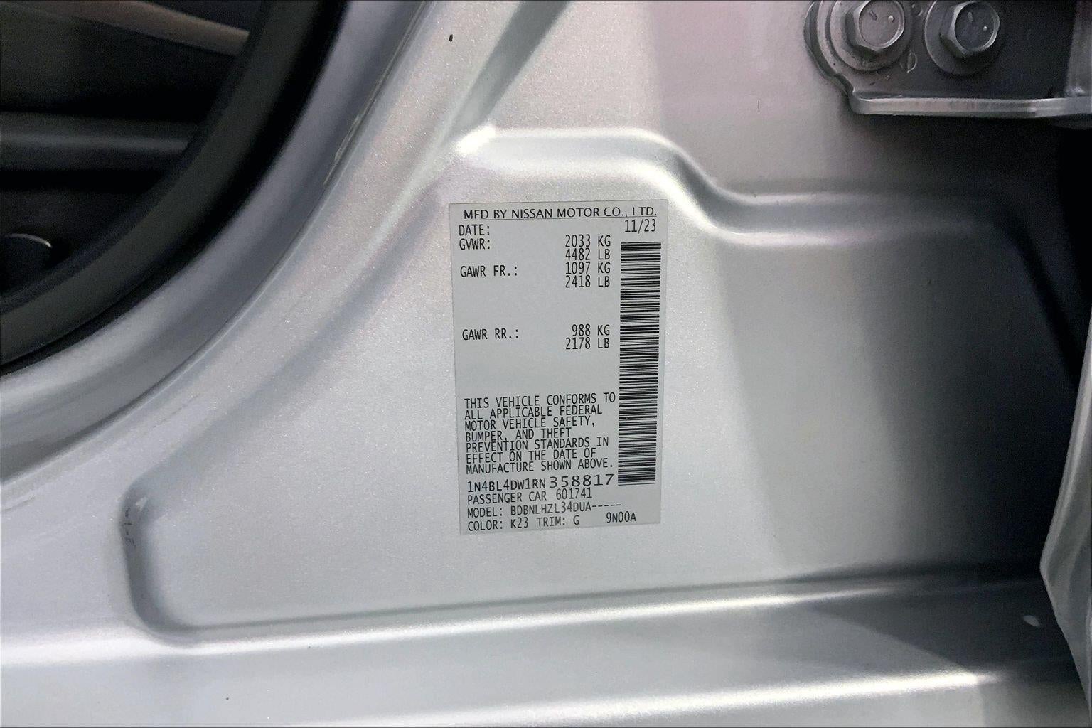 2024 Nissan Altima 2.5 SV