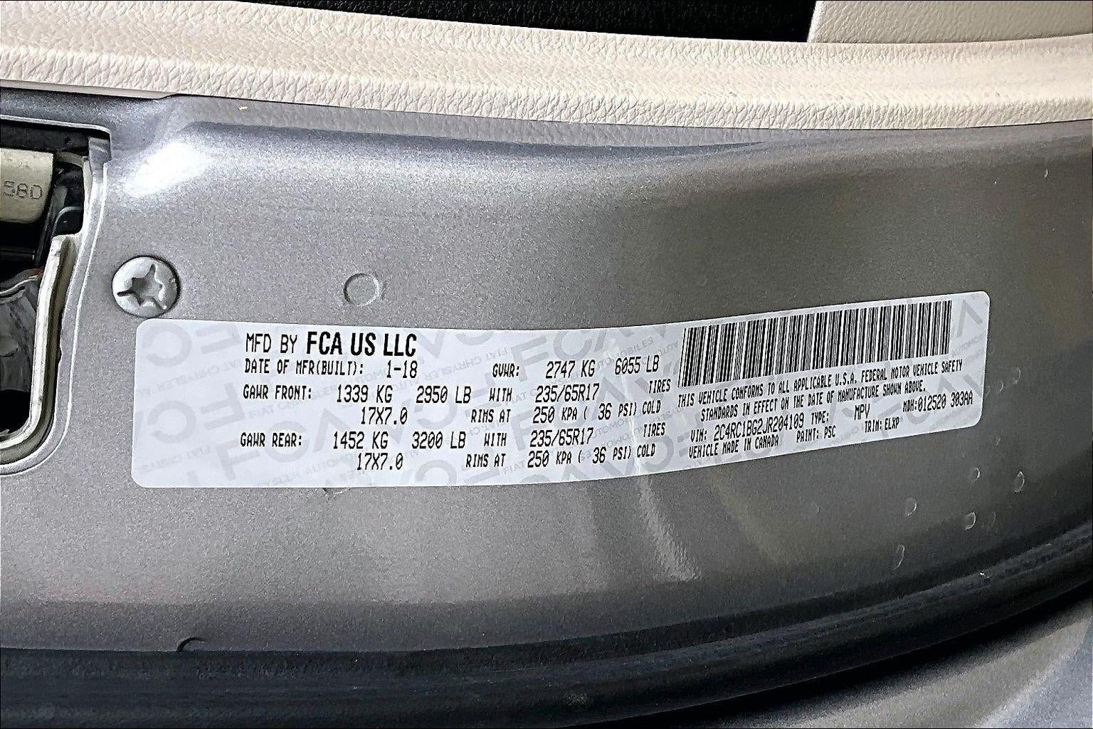 2018 Chrysler Pacifica Touring L