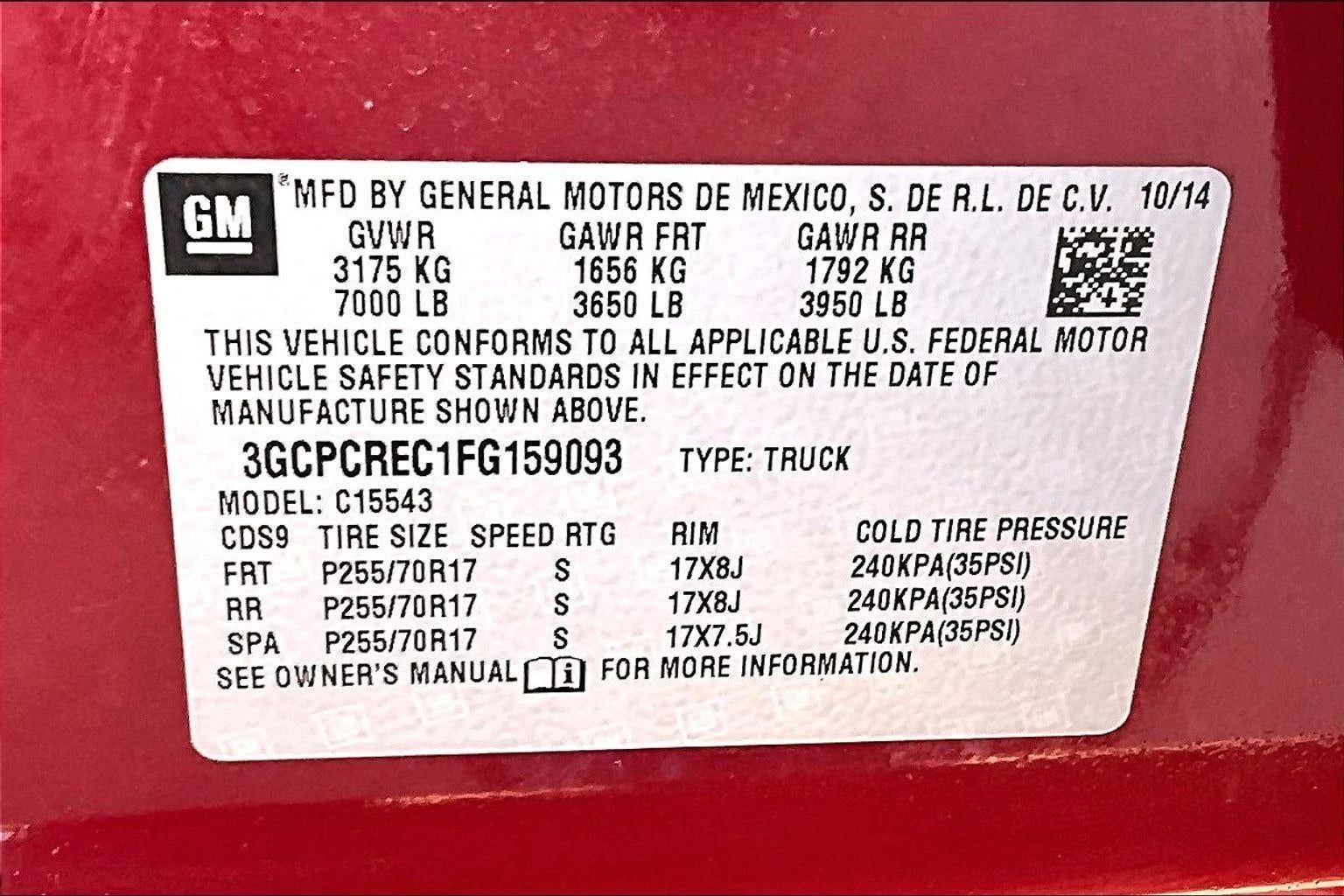 2015 Chevrolet Silverado 1500 LT