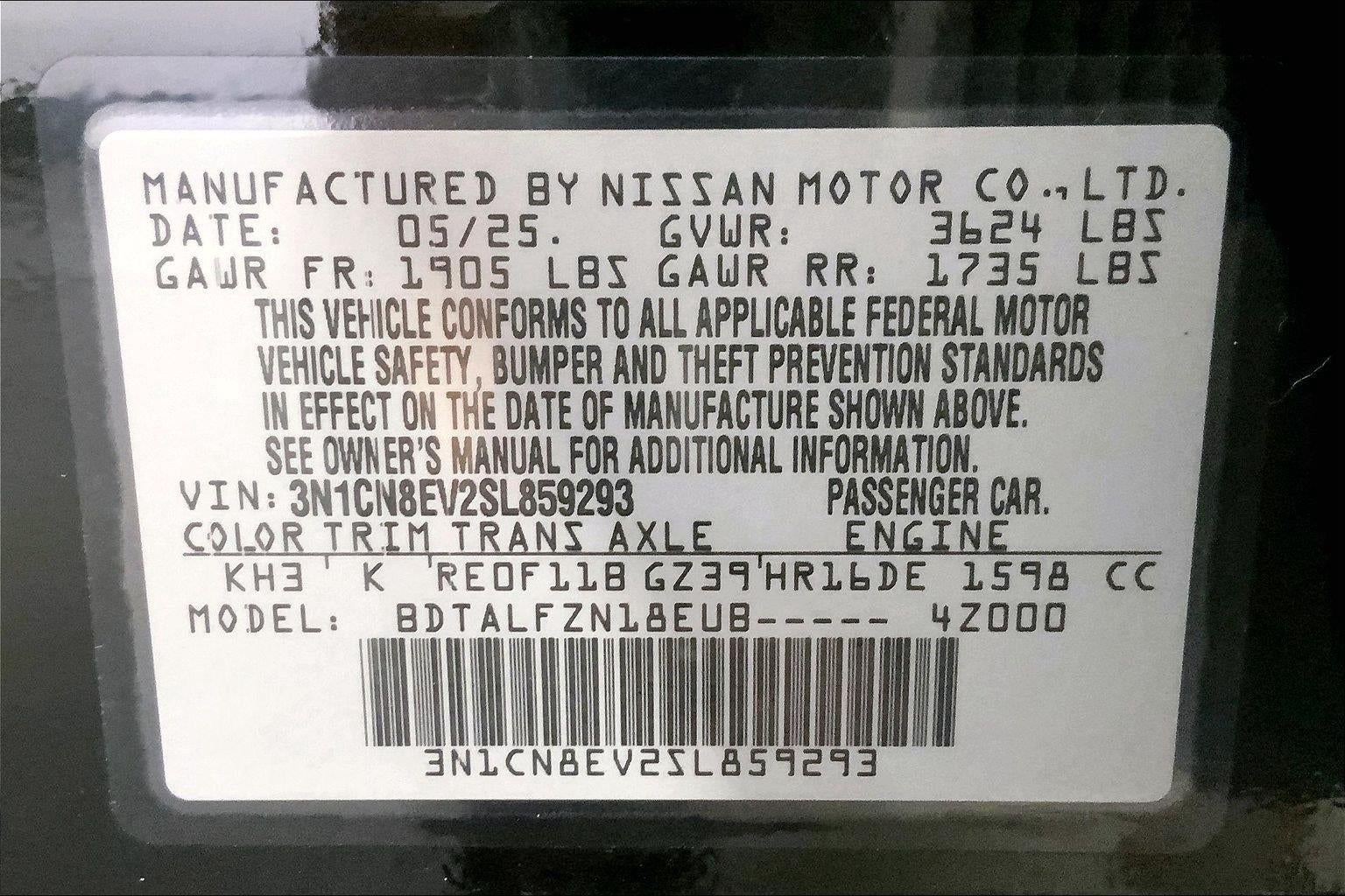 2025 Nissan Versa SV