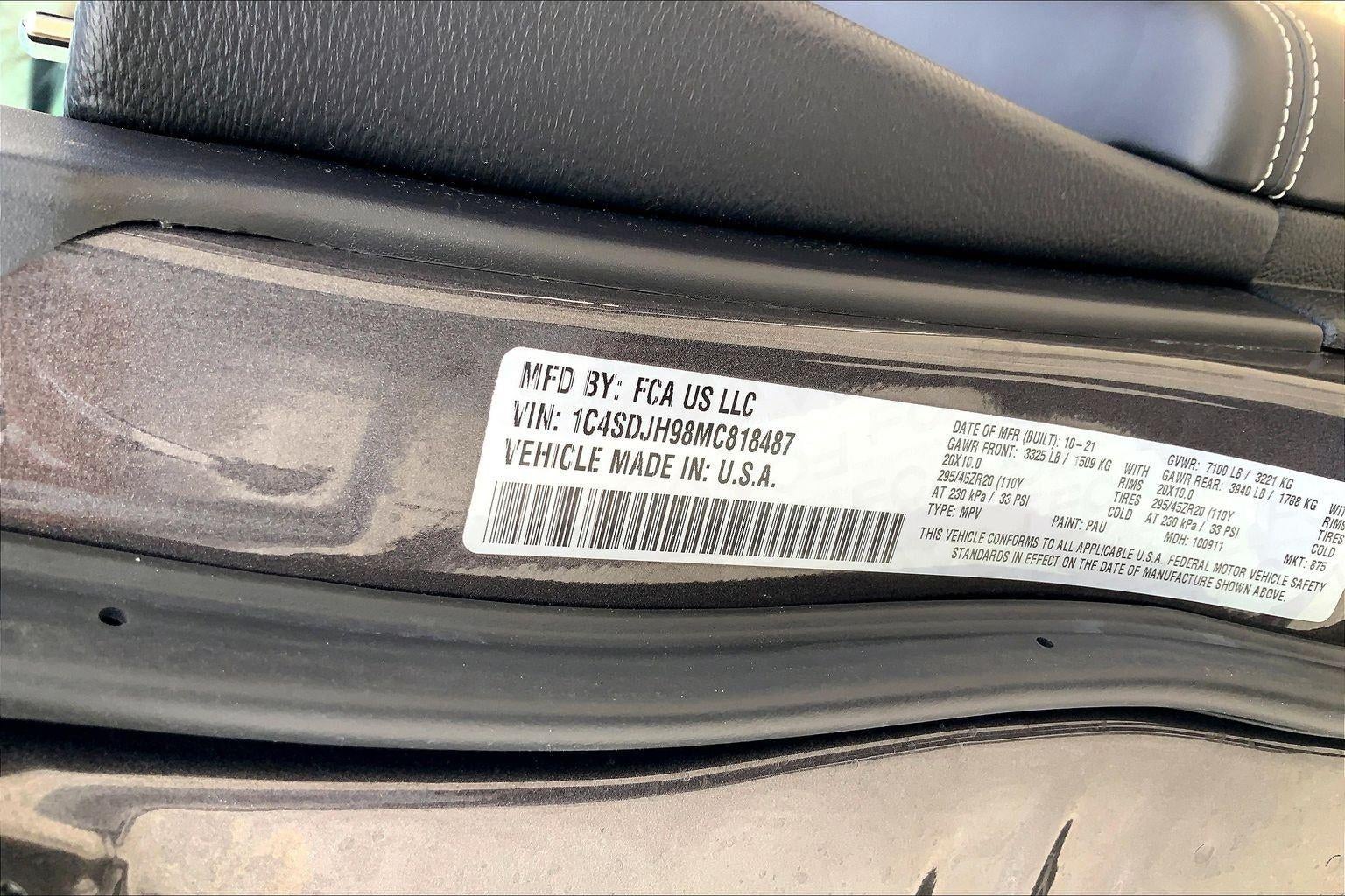 2021 Dodge Durango SRT Hellcat AWD