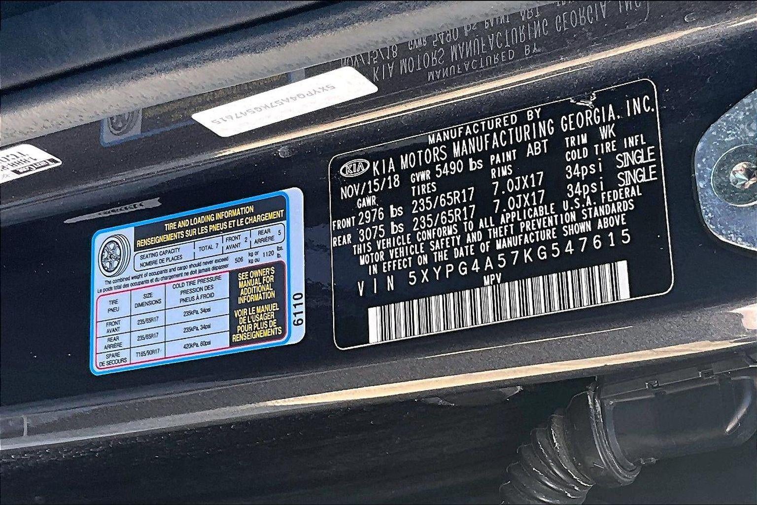 2019 Kia Sorento LX V6