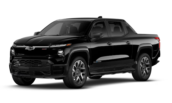 New black 2025 Silverado EV stock image banner