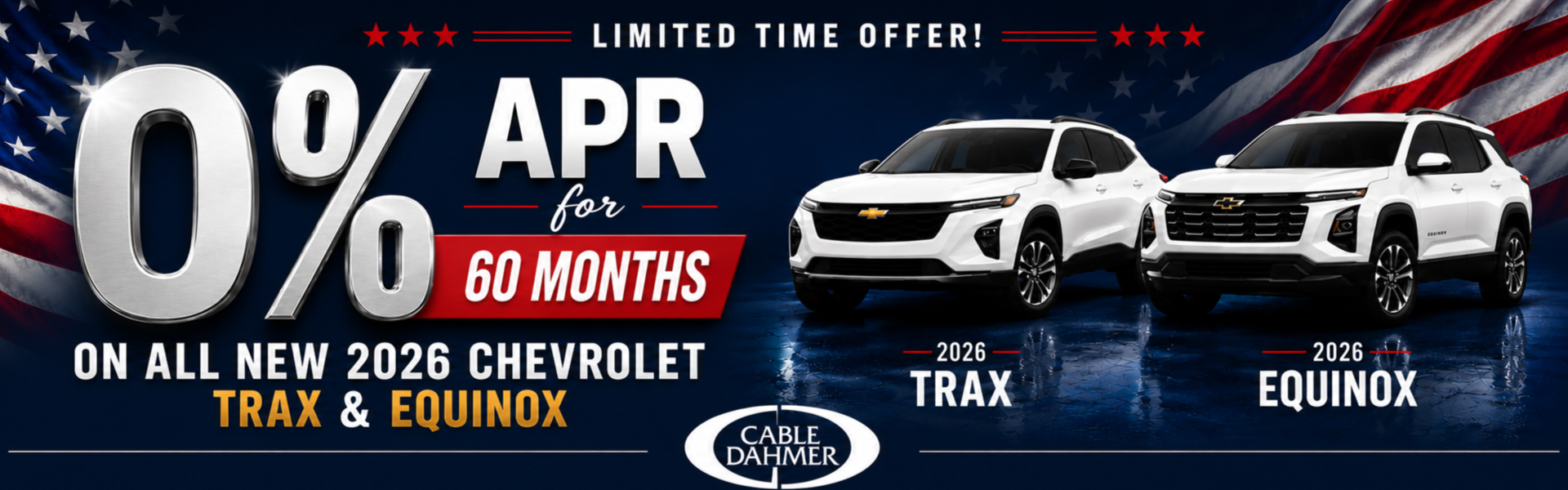 As low as 0% APR for 60 months 